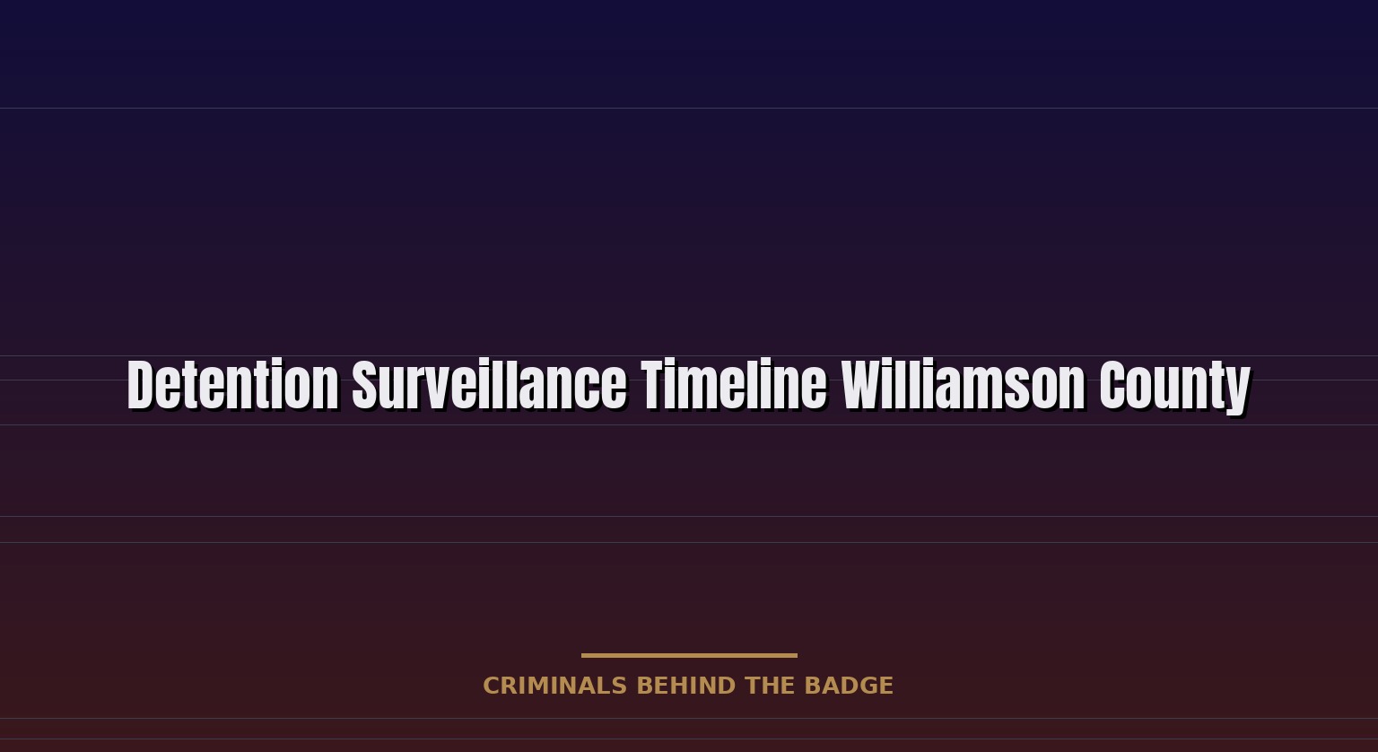Detention Surveillance Timeline — Williamson County (2019–Present)